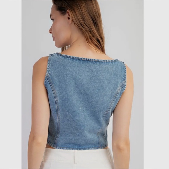 Blue Denim Vest - Picture 2 of 5